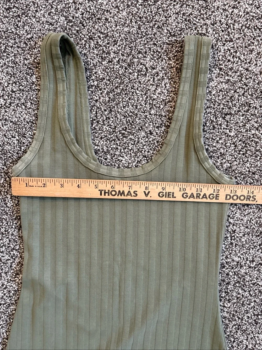 Offline By Aerie OG Groove Midi Dress Size XS Green Ribbed Stretch Side Slit - Picture 10 of 10